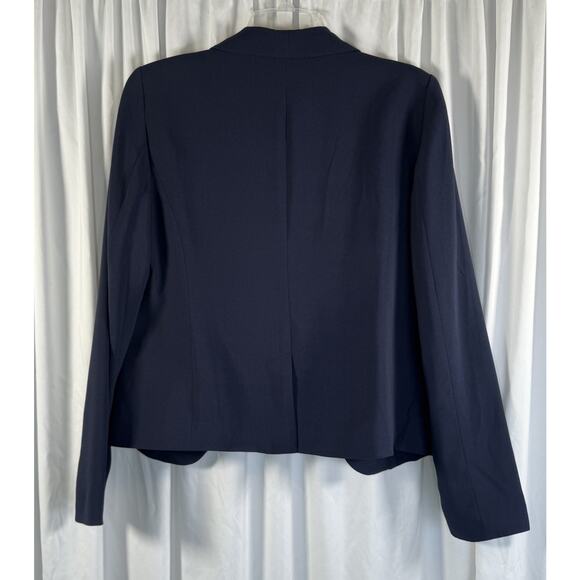 Ann Taylor Loft Fluid Blazer Navy Blue S Preppy Academia Career Work 89-32 - Picture 9 of 13
